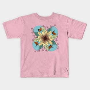 Butterfly flower Kids T-Shirt